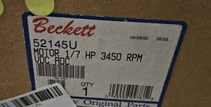 Motor BECKETT 52145U 1/7 HP, 13,5 voltios DC, 3450 RPM  - Imagen 1 de 1