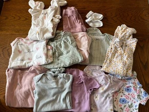 Lotto vestiti bambina 6-9 mesi puliti pacchetto 12 pezzi Carter’s Tesa Babe spedizione gratuita - Foto 1 di 20