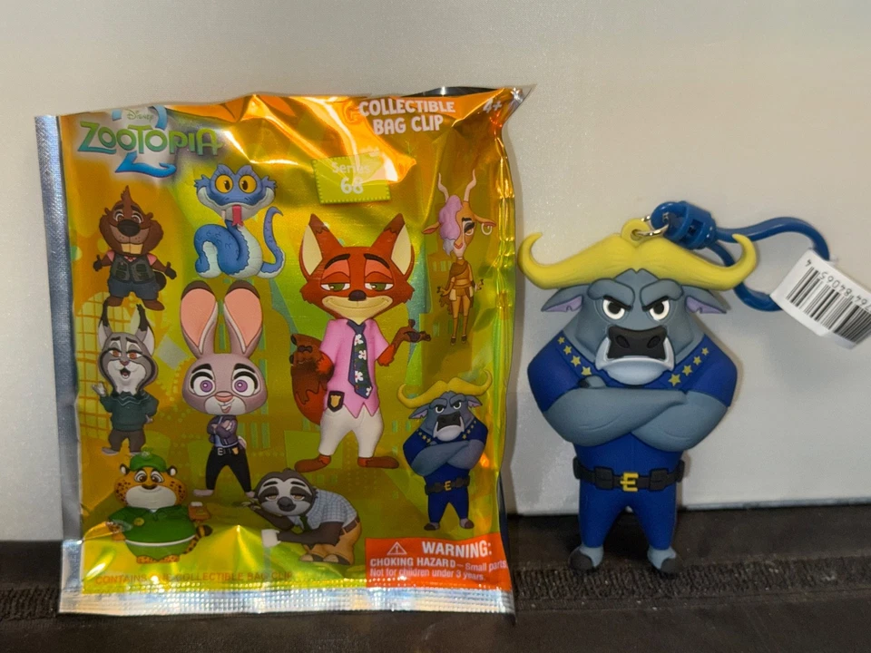 Monogram Disney Zootopia 2 Chief Bogo 3D Foam Bag Clip Keychain - Image 1 of 1