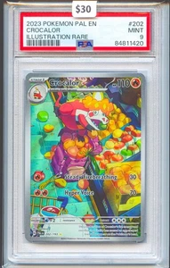 Crocalor 2023 Pokémon PAL EN #202 PSA 9 Mint Illustration Rare Scarlet & Violet - Picture 1 of 2