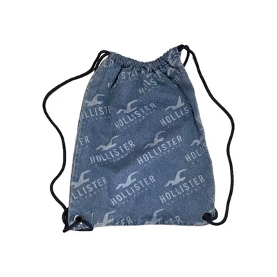 Hollister винтажный джинсовой ткани на шнурке рюкзак сумка сумочка синий в цвете - Изображение 1 из 3