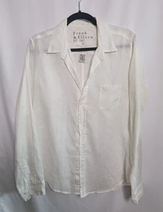 Frank & Eileen Hemd mit Kragen Relaxed Knopfleiste Größe L weiß Leinen - Bild 1 von 6
