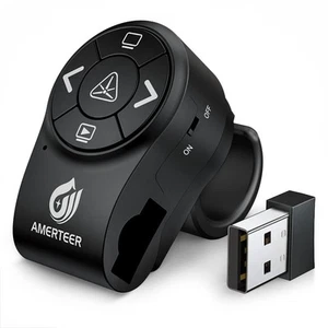 Wireless Presentation clicker for PowerPoint Presentations, RF 2.4GHz Finger ... - Picture 1 of 7