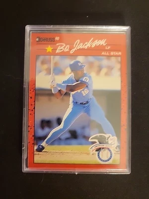 1990 Donruss Bo Jackson #650 Double Error. No “.” After INC or TM on front. RARE - Image 1 of 4