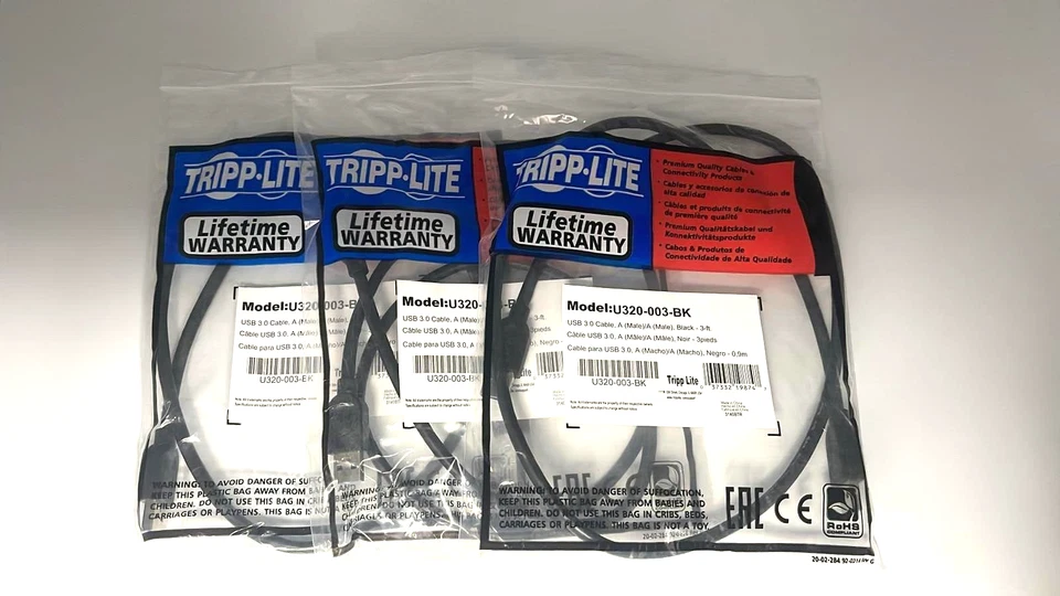 Tripp Lite 3ft USB 3.0 SuperSpeed A/a Cable M/m 28/24 AWG 5 Gbps Black 3