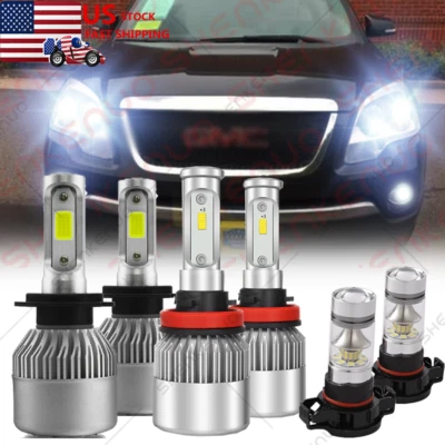 Faro LED + luz antiniebla para GMC Acadia 2007 2008 2009 2010 2011 2012 -6X 6000K Foto 1 de 4