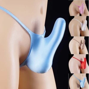 Hombres Sexy Aceite Brillante Ropa Interior Bragas Tanga Cintura Baja Tanga Tangas Lencería Elastizada - Imagen 1 de 32