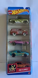 2024 Hot Wheels HW FLAMES 5er-Pack Silverado, Impala, Ford F-100, Bruiser, Speeder - Bild 1 von 2