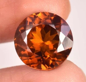 12.80 Ct Natural Dark Orange Hessonite Garnet Certified AAA Loose Gemstone - Picture 1 of 6