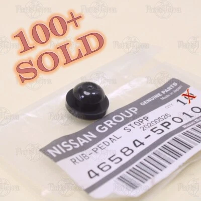 Genuine Nissan VERSA Infiniti FX50 Black Rubber Pedal Stopper Black 46584-5P010 - Image 1 of 4