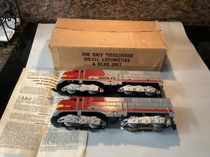 Marx Postwar 1095 Santa Fe A-A Diesels in Original Box Master Carton - Picture 1 of 17