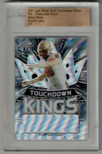 HUNTER LONG 2021 Leaf Metal Draft Touchdown Rookie Pre-Production Proof #1/1