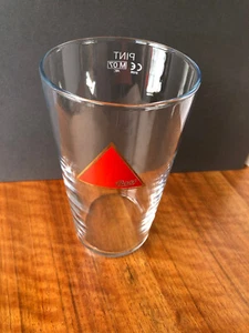 Bass brewery trademark red triangle retro pint glass CE M07 Collectible  - Picture 1 of 6