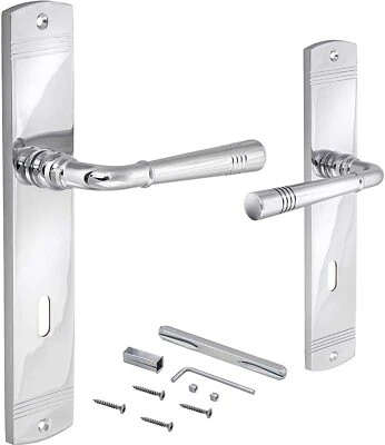 Maniglie Cromate Lucide Maniglia Langschild Maniglie Porta Interna Lady - Immagine 1 di 4