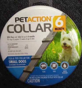 Pet Action 6 Months Flea & Tick Adjustable Collar for Small Dogs Water Resistant - Picture 1 of 3