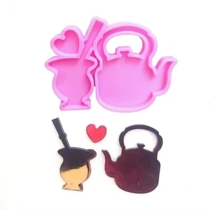 Teapot Silicone Mold Pendant Resin Epoxy Mold for Casting Resin Earrings Mold - Picture 1 of 8