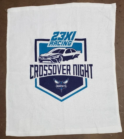 Charlotte Hornets 23XI NBA / NASCAR Crossover Night 2023 Towel Wallace Reddick Cover