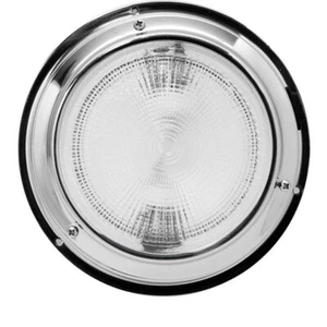 Marinco Guest Boat Cabin Dome Light 24010 | 12V 5 1/2 Inch Stainless - Picture 1 of 3