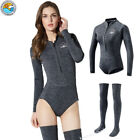 2MM Neoprene Diving Suit Women Long Rash Guard With Socks Swimming Surfing Suit