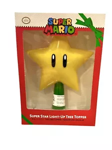 Nintendo Super Mario 9" Super Star Light Up LED Plug In Christmas Tree Topper - Picture 1 of 7