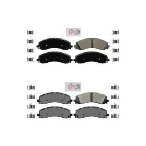 For Ram 2500 3500 AmeriBRAKES Front Rear Semi-Metallic Disc Brake Pads Kit 