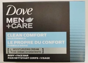 Jabón en barra corporal + facial Dove Men Care 4 barras Dove, fórmula suave Clean Comfort, 3,51 oz. - Imagen 1 de 4