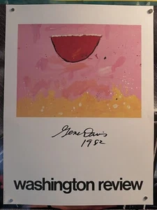 never hung Gene Davis Washington Review poster 1982 Anaconda Press - Picture 1 of 4