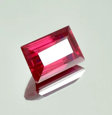AAA Grade Natural Mozambique Blood Red Ruby 11x7 MM Loose Baguette Cut Gemstone - Image 1 of 4