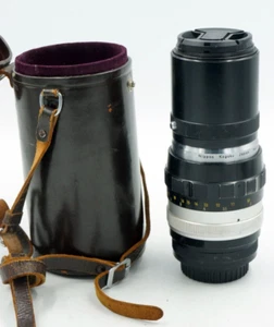 Nikon NKJ NIKKOR-Q Auto 200mm f/4 Non-AI Lens ~Haze, No Fork~ w/ Caps Case #509 - Picture 1 of 5