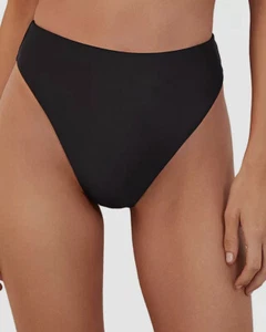 $108 Vix Women's Black Gigi Solid Hot Pants Bikini Bottom Swimwear Size M - Picture 1 of 3
