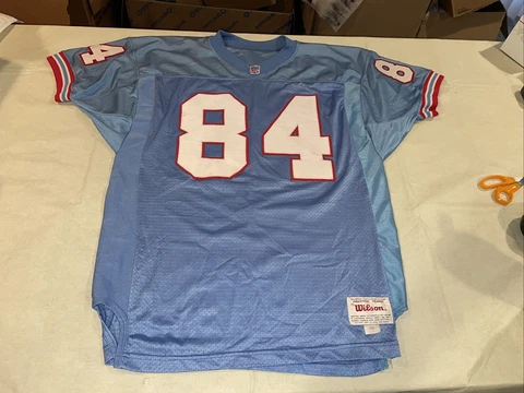 Wilson Pro Line Houston Oilers Jersey Haywood Jeffires Blue USA Adult 48 NFL Cover