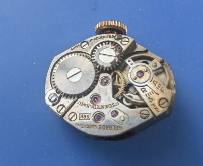 VINTAGE LADIES HELBROS CAL 58H WRISTWATCH MOVEMENT RUNNING - Image 1 of 2
