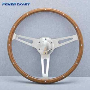 Volante de madera real JDM 15 pulgadas 380 mm volante universal de madera - Imagen 1 de 17