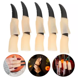 Bruja Garras Uñas Uñas para Juegos con disfraces Disfraz Fiesta Halloween Decoración - Imagen 1 de 11
