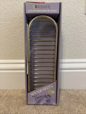 "Cesta de aseo de ducha de jabón profundo de 11"" de latón macizo de jengibre 502-PVD" Foto 1 de 3