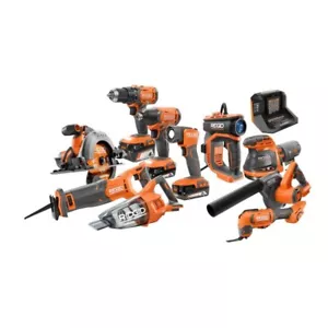 RIDGID CANADA 18V Li-Ion Cordless 10-Tool Kit - Picture 1 of 15