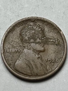 1920 D 1c Wheat Cent Obverse Brockage Error Coin Lot U821 - Picture 1 of 12