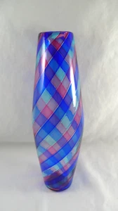 (1) Scott Benefield for Isola Glass 11" Prism Vase 1999 PNW - Picture 1 of 5