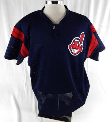 Majestuosa camiseta majestuosa de los Indios de Cleveland de la década de 1990 para hombre Roberto Alomar #12 Foto 1 de 4