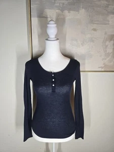 Abercrombie Kids Medium Long Sleeve Shirt Buttons Henley Y2k Fits W Xs - Picture 1 of 5