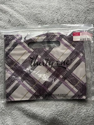 Thirty One Fold N’ File, Plum Plaid, Organizer, Brand New - Image 1 of 2