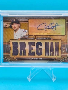 Topps Triple Threads Alex Bregman Auto Relic Gold 4/9 PSA 7 - Picture 1 of 3