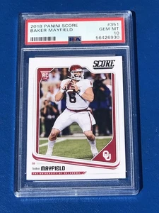 2018 Score Baker Mayfield PSA 10 Rookie Tampa Bay Quarterback Two x Pro Bowl QB - Bild 1 von 2