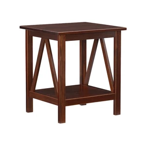 Linon Titian End Table Antique Tobacco 20x17.8x22in 86153ATOB-01-KD-U - Picture 1 of 3