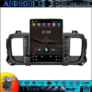 9.7"Android 14 Head Unit Radio GPS NAVI DAB Carplay For Citroen Jumpy 2016-2021 - Picture 1 of 1
