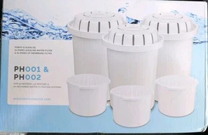 PH001 & PH002 Invigorated Water Filter 3 Pack White Alkaline Water Filters - Picture 1 of 5