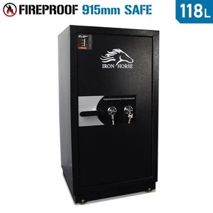IRON HORSE Fireproof Safe 915x485x450mm 120ltr 112kg Dual Key Fire Proof - Picture 1 of 11
