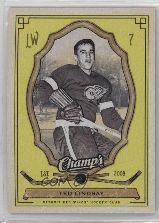 2009-10 Upper Deck Champ's Yellow Ted Lindsay #42 HOF - Image 1 of 2