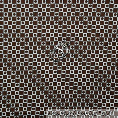 Edredón de algodón BonEful FABRIC FQ marrón azul niño bloque de lunares guinga calicó de colección Foto 1 de 4