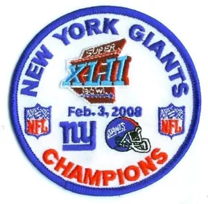 NFL Super Bowl Xlii Sb 42 New York Giants Trikot Championship Abzeichen - Bild 1 von 12